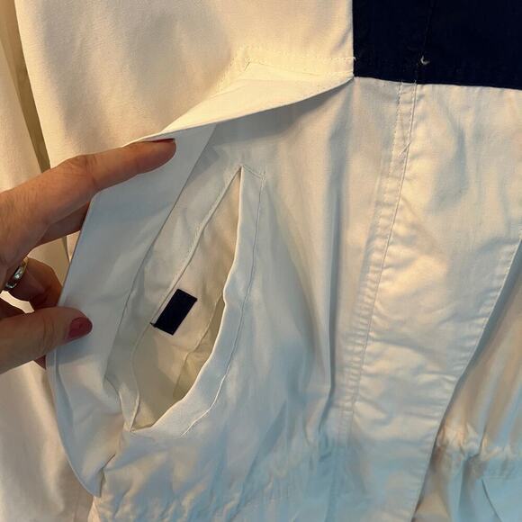 Pacific Trail Outerwear Unisex Utility Jacket Size L White/Navy/Orange Zip Hood - Picture 3 of 15